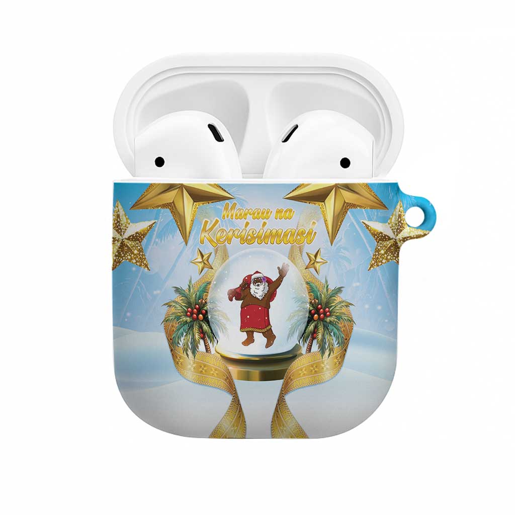 Fiji Christmas AirPods Case Snow Globe With Fijian Santa LT05