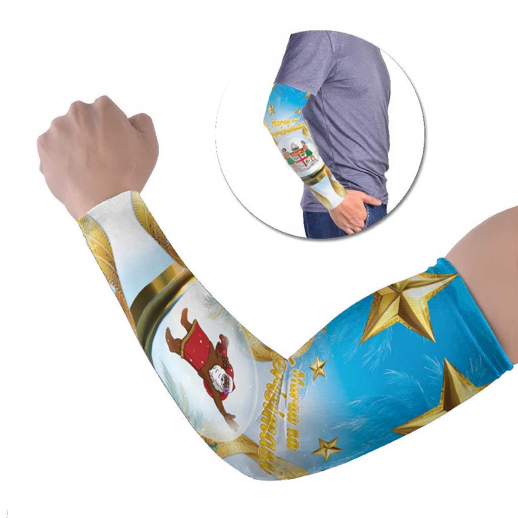 Fiji Christmas Arm Sleeves Snow Globe With Fijian Santa LT05