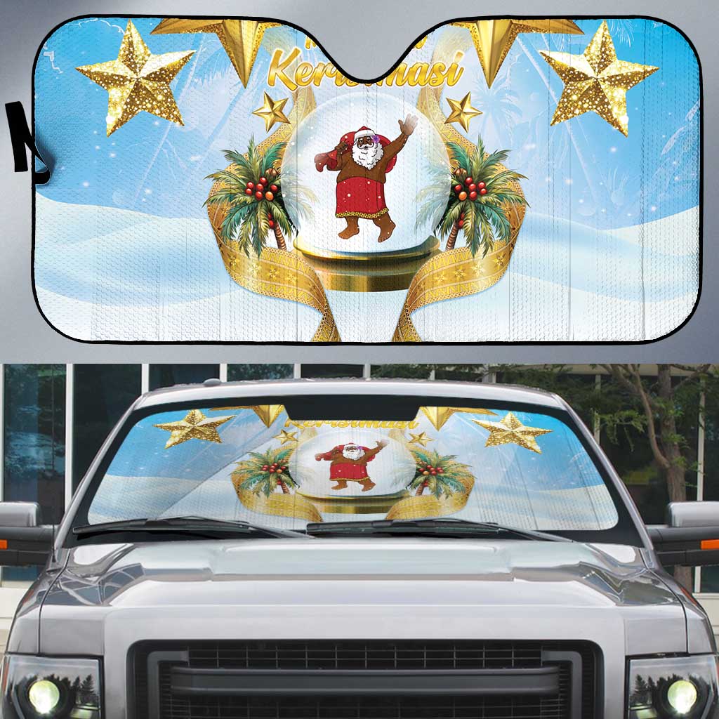 Fiji Christmas Auto Sun Shade Snow Globe With Fijian Santa LT05