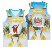 Fiji Christmas Basketball Jersey Snow Globe With Fijian Santa LT05