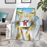 Fiji Christmas Blanket Snow Globe With Fijian Santa LT05