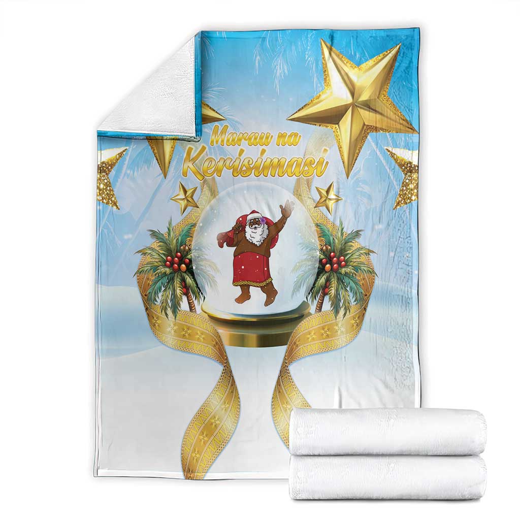 Fiji Christmas Blanket Snow Globe With Fijian Santa LT05