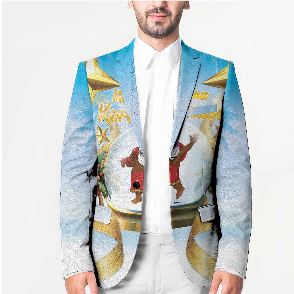 Fiji Christmas Blazer Snow Globe With Fijian Santa LT05