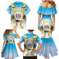 Fiji Christmas Family Matching Mermaid Dress and Hawaiian Shirt Snow Globe With Fijian Santa LT05