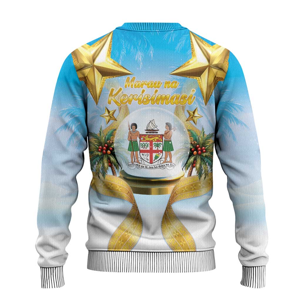 Fiji Christmas Ugly Christmas Sweater Snow Globe With Fijian Santa LT05 - Polynesian Pride