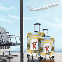 Fiji Christmas Luggage Cover Snow Globe With Fijian Santa LT05