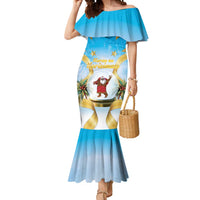 Fiji Christmas Mermaid Dress Snow Globe With Fijian Santa LT05