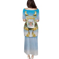 Fiji Christmas Puletasi Snow Globe With Fijian Santa LT05