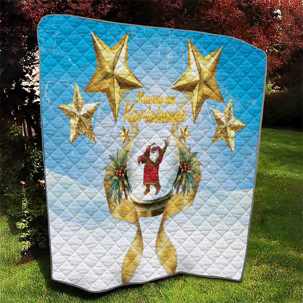 Fiji Christmas Quilt Snow Globe With Fijian Santa LT05