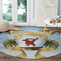 Fiji Christmas Round Carpet Snow Globe With Fijian Santa LT05