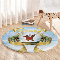 Fiji Christmas Round Carpet Snow Globe With Fijian Santa LT05