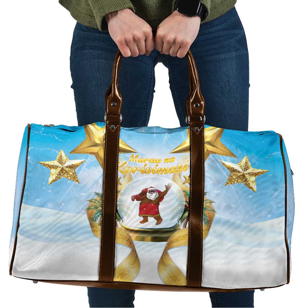 Fiji Christmas Travel Bag Snow Globe With Fijian Santa LT05