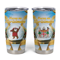 Fiji Christmas Tumbler Cup Snow Globe With Fijian Santa LT05