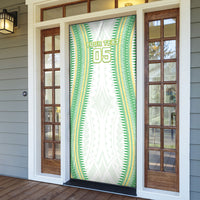 Cook Islands Rugby Custom Door Cover Kuki Tribal Pattern White Version LT05 - Polynesian Pride