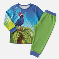 New Zealand Christmas Pajama Set Pukeko With Ponga Tree Silver Fern LT05 Men Multicolor - Polynesian Pride