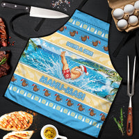 New Zealand Christmas Apron Have A Kiwi Manu-Mas LT05 Blue - Polynesian Pride