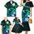 Personalised Hawaii Humuhumu Reef Triggerfish Family Matching Mermaid Dress and Hawaiian Shirt Turquoise With Plumeria LT05 - Polynesian Pride