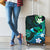 Hawaii Humuhumu Reef Triggerfish Luggage Cover Turquoise With Plumeria LT05 - Polynesian Pride