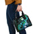 Hawaii Humuhumu Reef Triggerfish Shoulder Handbag Turquoise With Plumeria LT05 - Polynesian Pride