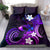 Hawaii Humuhumu Reef Triggerfish Bedding Set Violet With Plumeria LT05 - Polynesian Pride