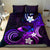 Hawaii Humuhumu Reef Triggerfish Bedding Set Violet With Plumeria LT05 - Polynesian Pride