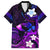 Personalised Hawaii Humuhumu Reef Triggerfish Family Matching Long Sleeve Bodycon Dress and Hawaiian Shirt Violet With Plumeria LT05 Dad's Shirt - Short Sleeve Violet - Polynesian Pride