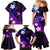 Personalised Hawaii Humuhumu Reef Triggerfish Family Matching Mermaid Dress and Hawaiian Shirt Violet With Plumeria LT05 - Polynesian Pride