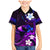 Personalised Hawaii Humuhumu Reef Triggerfish Family Matching Mermaid Dress and Hawaiian Shirt Violet With Plumeria LT05 Son's Shirt Violet - Polynesian Pride