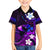 Personalised Hawaii Humuhumu Reef Triggerfish Family Matching Off Shoulder Short Dress and Hawaiian Shirt Violet With Plumeria LT05 Son's Shirt Violet - Polynesian Pride