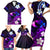 Personalised Hawaii Humuhumu Reef Triggerfish Family Matching Short Sleeve Bodycon Dress and Hawaiian Shirt Violet With Plumeria LT05 - Polynesian Pride