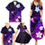 Personalised Hawaii Humuhumu Reef Triggerfish Family Matching Summer Maxi Dress and Hawaiian Shirt Violet With Plumeria LT05 - Polynesian Pride