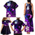 Personalised Hawaii Humuhumu Reef Triggerfish Family Matching Tank Maxi Dress and Hawaiian Shirt Violet With Plumeria LT05 - Polynesian Pride