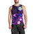 Personalised Hawaii Humuhumu Reef Triggerfish Men Tank Top Violet With Plumeria LT05 - Polynesian Pride