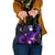 Hawaii Humuhumu Reef Triggerfish Shoulder Handbag Violet With Plumeria LT05 One Size Violet - Polynesian Pride