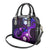 Hawaii Humuhumu Reef Triggerfish Shoulder Handbag Violet With Plumeria LT05 - Polynesian Pride