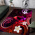 Hawaii Humuhumu Reef Triggerfish Area Rug Maroon With Plumeria LT05 Maroon - Polynesian Pride