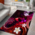 Hawaii Humuhumu Reef Triggerfish Area Rug Maroon With Plumeria LT05 - Polynesian Pride