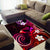 Hawaii Humuhumu Reef Triggerfish Area Rug Maroon With Plumeria LT05 - Polynesian Pride