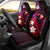 Personalised Hawaii Humuhumu Reef Triggerfish Car Seat Cover Maroon With Plumeria LT05 - Polynesian Pride