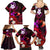 Personalised Hawaii Humuhumu Reef Triggerfish Family Matching Summer Maxi Dress and Hawaiian Shirt Maroon With Plumeria LT05 - Polynesian Pride