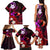 Personalised Hawaii Humuhumu Reef Triggerfish Family Matching Tank Maxi Dress and Hawaiian Shirt Maroon With Plumeria LT05 - Polynesian Pride