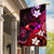 Hawaii Humuhumu Reef Triggerfish Garden Flag Maroon With Plumeria LT05 House Flag Maroon - Polynesian Pride