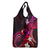Hawaii Humuhumu Reef Triggerfish Grocery Bag Maroon With Plumeria