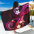 Hawaii Humuhumu Reef Triggerfish Sarong Maroon With Plumeria LT05 One Size 44 x 66 inches Maroon - Polynesian Pride