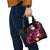 Hawaii Humuhumu Reef Triggerfish Shoulder Handbag Maroon With Plumeria LT05 - Polynesian Pride