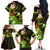 Personalised Hawaii Humuhumu Reef Triggerfish Family Matching Off Shoulder Long Sleeve Dress and Hawaiian Shirt Reggae With Plumeria LT05 - Polynesian Pride