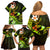 Personalised Hawaii Humuhumu Reef Triggerfish Family Matching Off Shoulder Short Dress and Hawaiian Shirt Reggae With Plumeria LT05 - Polynesian Pride