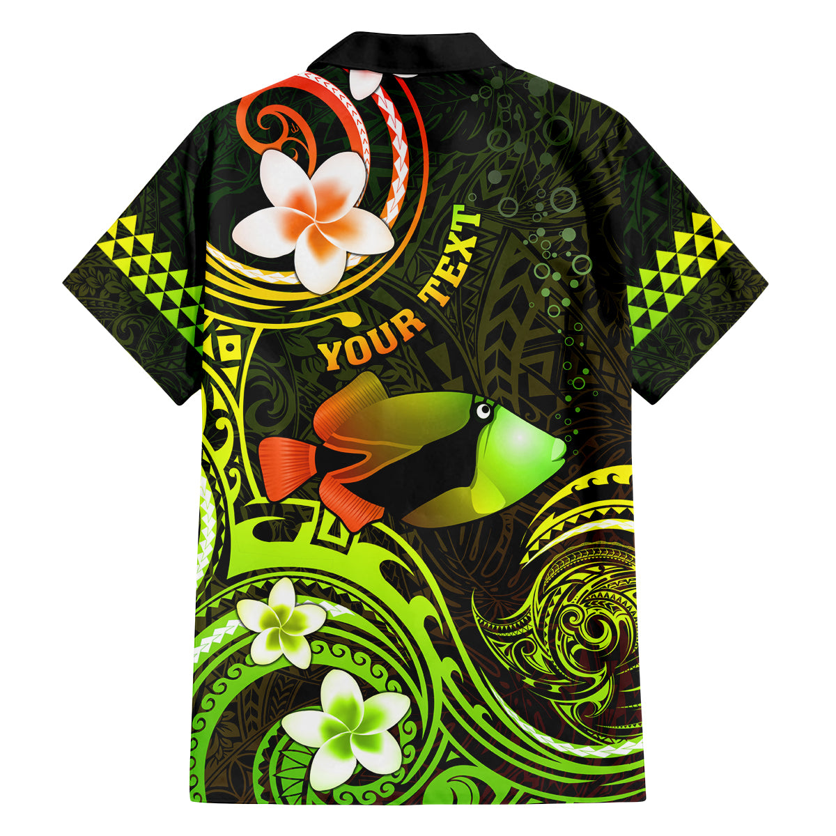 Personalised Hawaii Humuhumu Reef Triggerfish Family Matching Summer Maxi Dress and Hawaiian Shirt Reggae With Plumeria LT05 - Polynesian Pride
