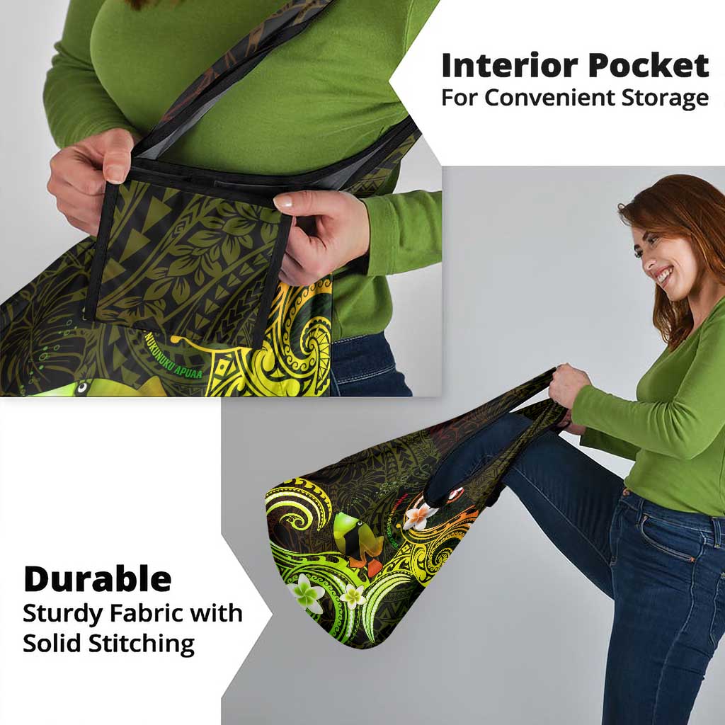 Hawaii Humuhumu Reef Triggerfish Grocery Bag Reggae With Plumeria