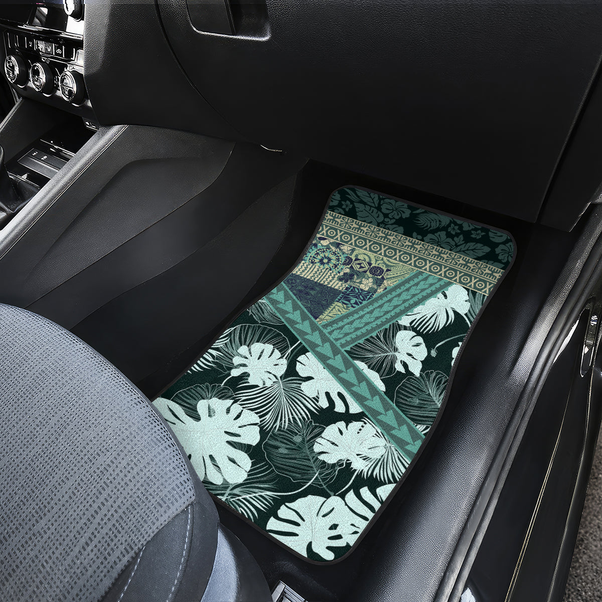 Hawaii Plant Kalo Car Mats Hawaiian Tapa Pattern LT05 - Polynesian Pride